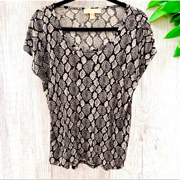 Michael Kors Snakeskin Top - M - Picture 1 of 4